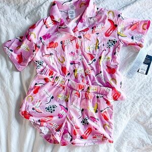 Pink Kids Pajamas with Country Prints